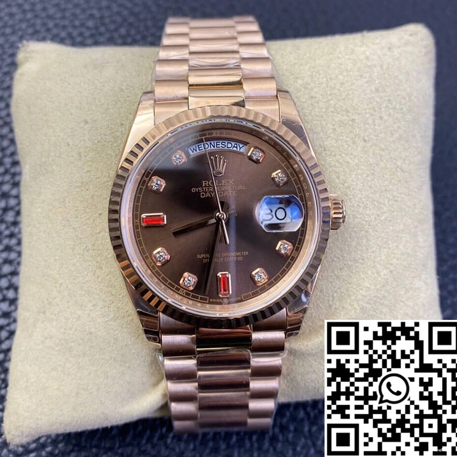 Gold Day 118235 Date EW Rose Factory Rolex 0811